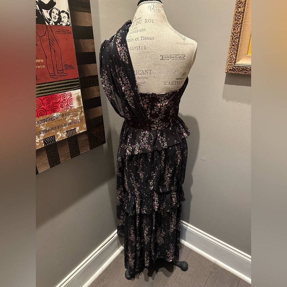Amur Asymmetric One Shoulder Ruched Cocktail Dress - Picture 10 of 14